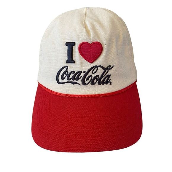 I ❤️ Coca-Cola Red & White Unisex Truckers Hat - Picture 1 of 6
